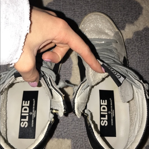 Black and White glitter Slide Golden Goose size 39 - Picture 6 of 7